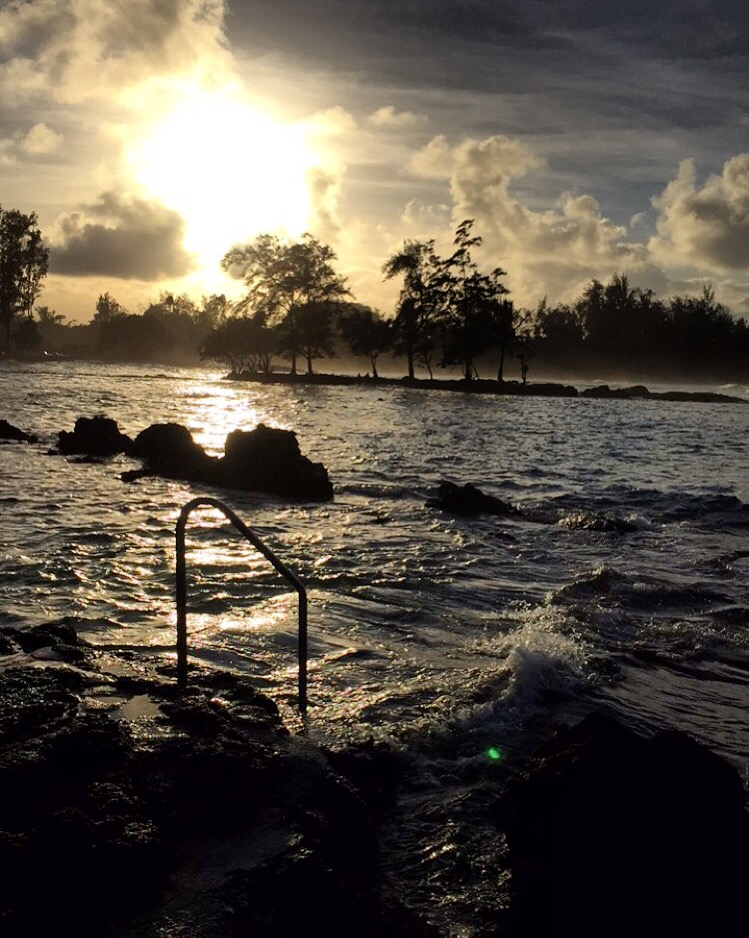 Sunset at Carlsmith Beach Park. Hilo, Hawaii