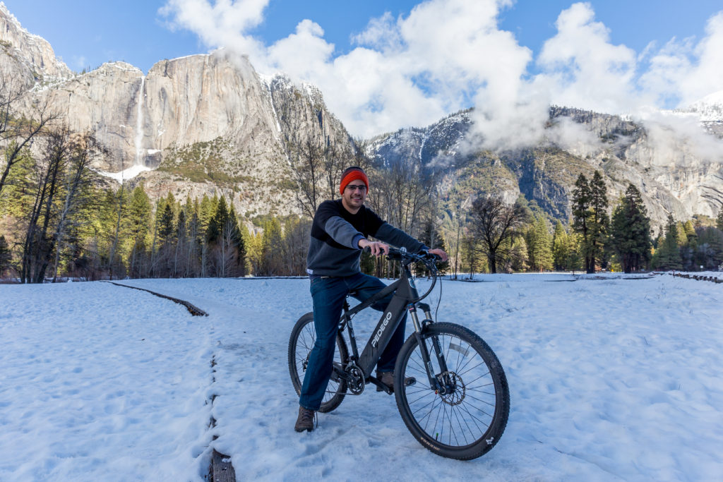 Javier on his bike in the mountains